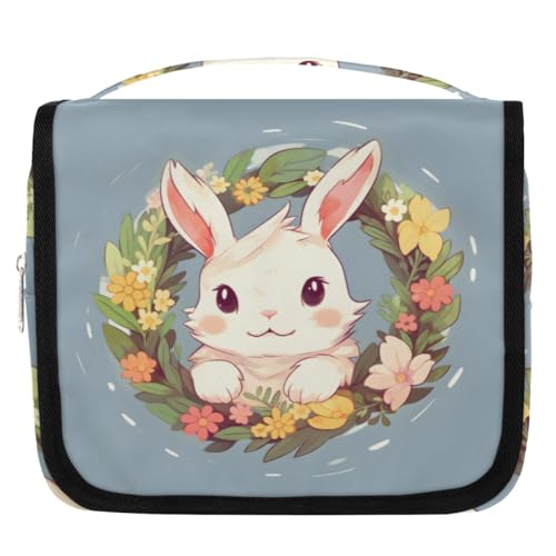 Kulturbeutel mit niedlichem Osterhasen-Motiv, für Damen, Herren, Kinder, Mädchen, Jungen, Make-up-Kosmetiktasche, hängende Kulturbeutel, Toilettenartikel, Organizer, Duschtasche, farbe, 4.5 L, von WowPrint