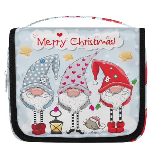 Kulturbeutel mit niedlichem Weihnachtswichtel, für Damen, Herren, Kinder, Mädchen, Jungen, Frohe Weihnachten, Make-up-Kosmetiktasche, hängende Kulturbeutel, Toilettenartikel, Organizer, Duschtasche, von WowPrint