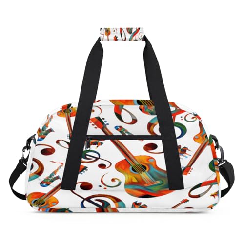 Kunst-Musik-Thema Kinder Duffel Taschen für Mädchen Jungen, Übernachtung Weekender Reisetasche 24L Sport Gym Duffel Bag Praxis Tote Tragetasche, farbe, (24L) UK, Taschen-Organizer von WowPrint