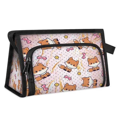 Nette Fuchs Marmor Reise Make-up Tasche für Frauen Männer Kinder Mädchen Jungen Fuchs Multifunktions Waschen Beutel Kulturbeutel Kosmetikartikel Dusche Tasche Organizer, Farbe, L, Tasche Organizer, von WowPrint