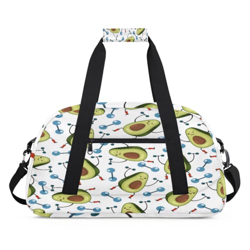 Niedliche Avocado Kinder Duffel Taschen für Mädchen Jungen, Avocado Übernachtung Weekender Reisetasche 24L Sport Gym Duffel Bag Praxis Tote Tragetasche, farbe, (24L) UK, Taschen-Organizer von WowPrint