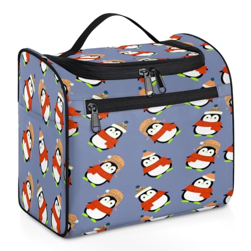 Niedliche Weihnachts-Make-up-Tasche für Damen, Herren, Kinder, Mädchen, Jungen, 11,2 l, Kosmetiktasche zum Aufhängen, Kulturbeutel, Toilettenartikel, Organizer, Duschtasche, farbe, 11.2L, von WowPrint