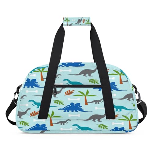 Niedliche lustige Dinosaurier-Kinder-Seesäcke für Mädchen und Jungen, Tier-Dinosaurier, Übernachtung, Wochenend-Reisetasche, 24 l, Sport, Fitnessstudio, Reisetasche, Tragetasche, farbe, (24L) UK, von WowPrint