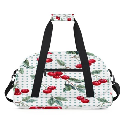 Red Cherry Kinder-Seesack für Mädchen und Jungen, Beeren Kirsche über Nacht, Wochenend-Reisetasche, 24 l, Sporttasche, Sporttasche, Trainingstasche, farbe, (24L) UK, Taschen-Organizer von WowPrint