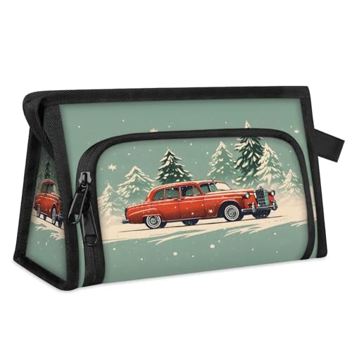 Reise Kosmetiktasche für Frauen Herren Winter Weihnachten Altes Auto Kosmetiktasche Kosmetiktasche Kosmetiktasche Toilettenartikel Duschtasche Organizer, Farbe, L, Taschenorganizer, farbe, L, von WowPrint