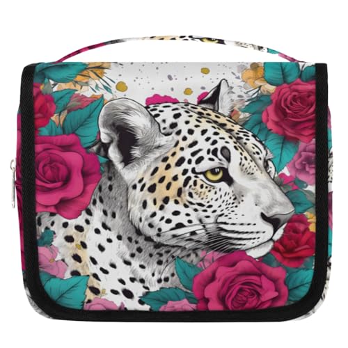 Reise-Kulturbeutel mit Leoparden-Motiv, für Damen, Herren, Kinder, Mädchen, Jungen, Make-up-Kosmetiktasche, hängende Waschtasche, Toilettenartikel, Organizer, Duschtasche, farbe, 4.5 L, von WowPrint