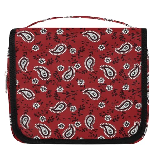 Reise-Kulturbeutel mit Paisleymuster, für Damen, Herren, Kinder, Mädchen, Jungen, Paisleymuster, Make-up-Kosmetiktasche, hängende Kulturbeutel, Kulturbeutel, Organizer, Duschtasche, farbe, 4.5 L, von WowPrint