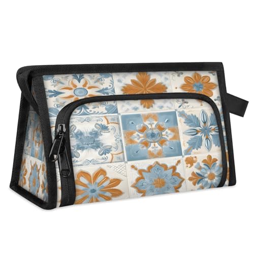 Reise Make-up Tasche Für Frauen Männer Blumen Ethnische Blume Kosmetische Waschen Beutel Beutel Kulturbeutel Toilettenartikel Dusche Tasche Organizer, Farbe, L, Tasche Organizer, farbe, L, Tasche von WowPrint