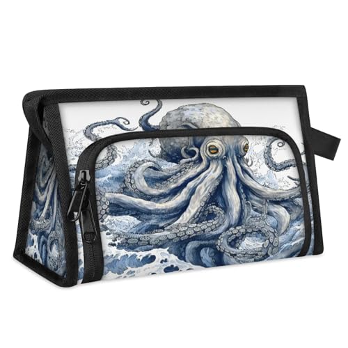 Reise Make-up Tasche Für Frauen Männer Ozean Tiere Octopus Kosmetik Waschen Beutel Kulturbeutel Toilettenartikel Dusche Tasche Organizer, Farbe, L, Tasche Organizer, farbe, L, Tasche Organizer von WowPrint