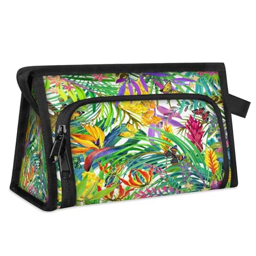 Reise Make-up Tasche Für Frauen Männer Tropische Palmblätter Kosmetik Waschen Beutel Beutel Kulturbeutel Toilettenartikel Dusche Tasche Organizer, Farbe, L, Tasche Organizer, farbe, L, Tasche von WowPrint