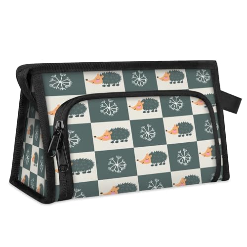 Reise-Make-up-Tasche für Damen und Herren, niedlicher Igel-Druck, Kosmetiktasche, Kulturbeutel, Toilettenartikel, Duschtasche, Organizer, farbe, L, Taschen-Organizer von WowPrint