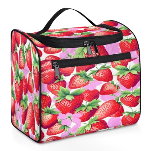 Reise-Make-up-Tasche mit Blumenmotiv, für Damen, Herren, Kinder, Mädchen, Jungen, 11,2 l, Kosmetiktasche, Kulturbeutel, Kulturbeutel, Kulturbeutel, Organizer, Duschtasche, farbe, 11.2L, von WowPrint