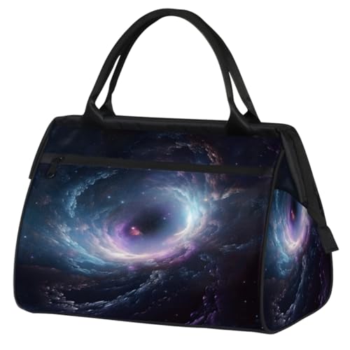 Reisetasche für Damen, Herren, Kinder, Mädchen, Galaxie, Spirale, Nebel, Himmel, Wochenende, Übernachtungstaschen, 24 l, Reisetasche, Tragetasche für Sport, Fitnessstudio, Yoga, farbe, (24L) UK, von WowPrint