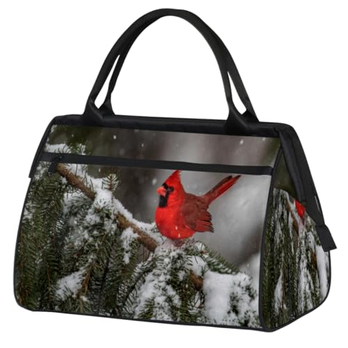 Reisetasche für Damen, Herren, Kinder, Mädchen, Weihnachten, Winter, Vogel, Wochenende, Übernachtungstaschen, 24 l, Reisetasche für Sport, Fitnessstudio, Yoga, farbe, (24L) UK, Taschen-Organizer von WowPrint