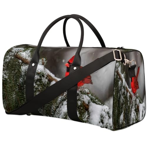 Reisetasche für Damen, Herren, Mädchen, Jungen, Weihnachten, Winter, Vogel, Wochenende, Übernachtung, 22,7 l, für Sport, Fitnessstudio, Yoga, farbe, 22.7 L, Taschen-Organizer von WowPrint