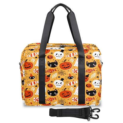 Reisetasche für Damen und Herren, Motiv: Halloween, Motiv: Happy Holiday, Wochenende, Übernachtung, 32 l, große Reisetasche, Kabinentasche für Sport, Fitnessstudio, Yoga, farbe, (32L) UK, von WowPrint