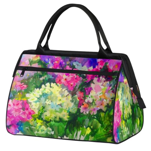 Reisetasche mit Blumenmuster und Aquarell-Druck, für Damen, Herren, Kinder, Mädchen, Wochenende, Übernachtungstaschen, 24 l, Reisetasche für Sport, Fitnessstudio, Yoga, farbe, (24L) UK, von WowPrint