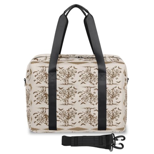 Reisetasche mit Totenkopf-Motiv, für Damen und Herren, Wochenende, Übernachtung, 32 l, große Reisetasche, Kabinentasche für Sport, Fitnessstudio, Yoga, farbe, (32L) UK, Taschen-Organizer von WowPrint