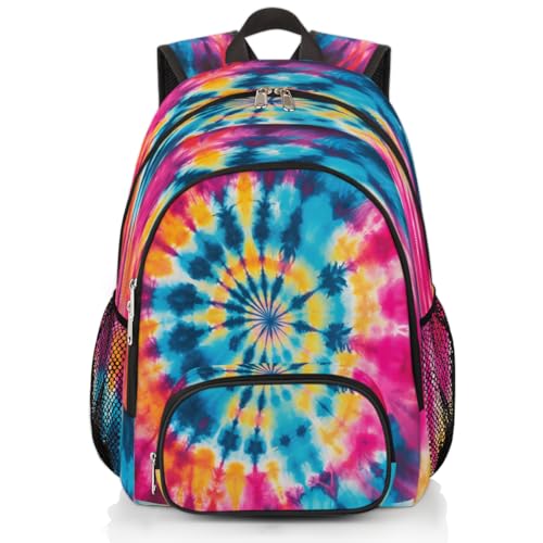 Rucksack im Ethno-Stil, bunter Batikdruck, großes Fassungsvermögen, Schulrucksack, Rucksack, Wandern, Reisen, lässiger Laptop-Tagesrucksack für Kinder, Jungen, Mädchen, Männer, Frauen, farbig, XXL Rucksack im Ethno-Stil, bunter Batikdruck, großes Fassungsvermögen, Schulrucksack, Rucksack, Wandern, Reisen, lässiger Laptop-Tagesrucksack für Kinder, Jungen, Mädchen, Männer, Frauen, farbig, XXL von WowPrint