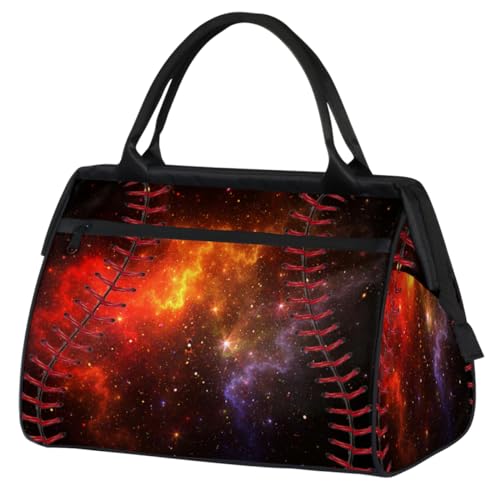 Softball Galaxy Space Travel Duffle Bag for Women Men Kids Girls Nebula Galaxy Weekend Overnight Bags 24 L Holdall Tote Cabin Bag for Sports Gym Yoga, farbe, (24L) UK, Taschen-Organizer von WowPrint