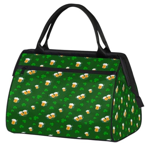 St.Patrick Day Travel Duffle Bag for Women Men Kids Girls St.Patrick Day Pattern Weekend Overnight Bags 24 L Holdall Tote Cabin Bag for Sports Gym Yoga, farbe, (24L) UK, Taschen-Organizer von WowPrint
