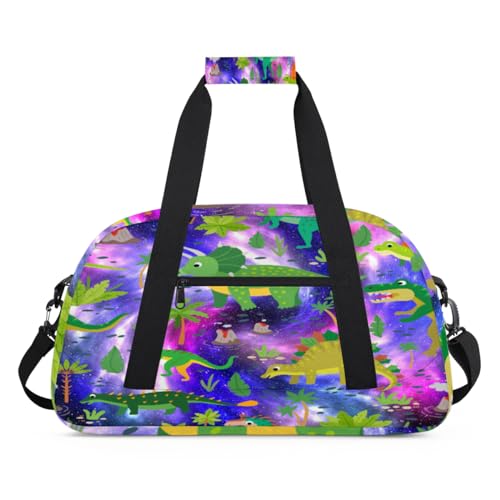 Star Galaxy Kinder-Reisetasche für Mädchen und Jungen, Galaxie, lustiger Dinosaurier, Übernachtung, Wochenend-Reisetasche, 24 l, Sport, Fitnessstudio, Reisetasche, Tragetasche, farbe, (24L) UK, von WowPrint