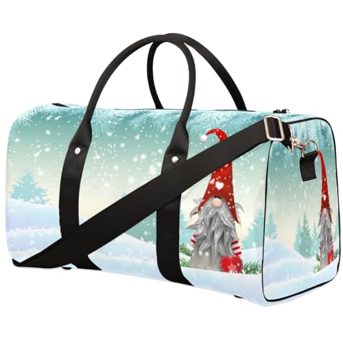 Süße Reisetasche für den Winter, Weihnachten, Zwerg, für Damen, Herren, Mädchen, Jungen, Zwerg, Wochenende, Übernachtung, 22,7 l, Tragetasche, Kabinengepäcktasche für Sport, Fitnessstudio, Yoga, von WowPrint