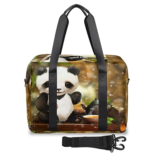 Tea Party Painting_546797944 Reisetasche für Damen und Herren, Wochenend-Übernachtungstaschen, 32 l, große Reisetasche, Tragetasche für Sport, Fitnessstudio, Yoga, farbe, 32 L, Taschen-Organizer von WowPrint