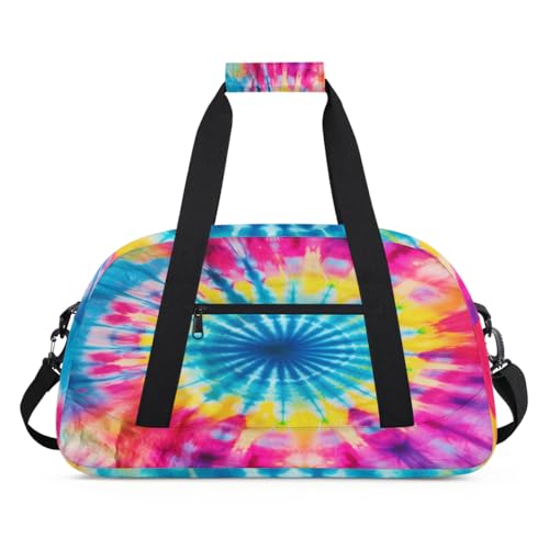 Tribal Tie Dye Kinder Duffel Taschen für Mädchen Jungen, Übernachtung Weekender Reisetasche 24L Sport Gym Duffel Bag Praxis Tote Tragetasche, farbe, (24L) UK, Taschen-Organizer von WowPrint