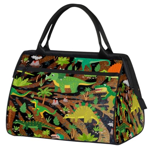 Vintage Tiger Skin Travel Duffle Bag for Women Men Kids Girls Dinosaur Tiger Weekend Overnight Bags 24 L Holdall Tote Cabin Bag for Sports Gym Yoga, farbe, (24L) UK, Taschen-Organizer von WowPrint