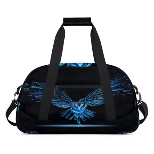 Vogel Eule Kinder Duffel Taschen für Mädchen Jungen, Wald Eule Overnight Weekender Reisetasche 24L Sport Gym Duffel Bag Praxis Tote Tragetasche, farbe, (24L) UK, Taschen-Organizer von WowPrint