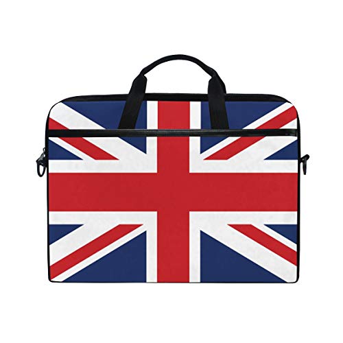 WowPrint Laptop-Hülle, UK-Flagge, Laptoptasche, Schultergurt mit Griff, tragbare Notebooktasche für 33 33,8 cm (13,3 Zoll) 35,6 cm (14 Zoll) 38,1 cm (13,3, mehrfarbig von WowPrint