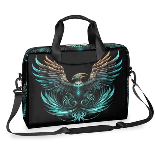 WowPrint Laptop-Hülle mit Phoenix-Muster, Laptoptasche, Aktentasche, Messenger-Tragetasche, Schulterriemen für 33–40,6 cm (13–16 Zoll), farbig, 13-16in von WowPrint