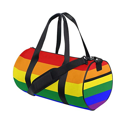 WowPrint Sporttasche / Turnbeutel, Regenbogen, wasserdicht, Handtasche, Yoga-Tasche, Schultertasche, Wochenendtasche, Reisetasche, Duffel Bag für Erwachsene, Herren, Damen, Unisex, mehrfarbig, von WowPrint