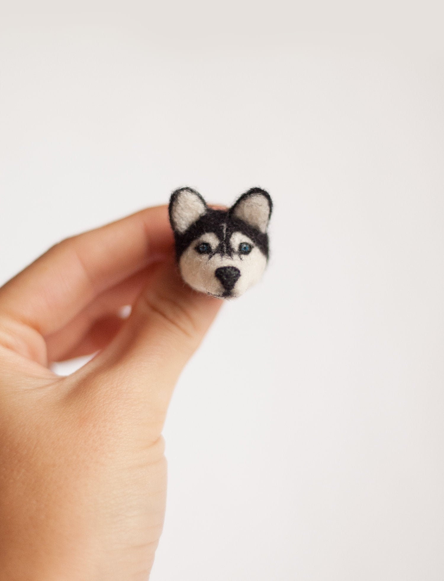 Siberian Husky, Hundeportrait Anstecker, Husky Anstecker Siberian Husky, Hundeportrait Anstecker, Husky Anstecker von WowWowWool