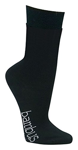 Wowerat 12 Paar weiche Bambus Socken - (Schwarz, 35-38) von Wowerat