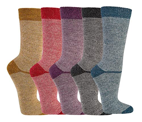 2 Paar Socken mit Merino und Alpaka Wolle für Damen und Herren Ringel bunt (anthrazit, 35/38) von Wowerat