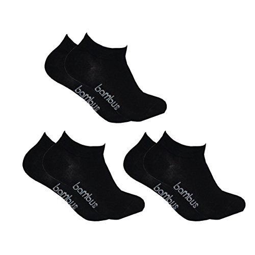 3 Paar Bambussocken. Supersofte Sneaker Kurzschaft Socken in schwarz, Sommer 2015 (39/42) von Wowerat