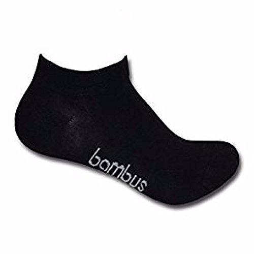 6 Paar Sneaker socken mit Bambus Größe 47-49 Farbe Schwarz von Wowerat