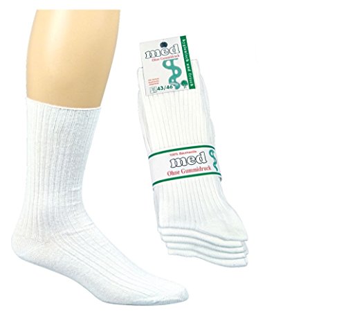 Wowerat 10 Paar Socken weiss 100% Baumwolle 35-38 von Wowerat