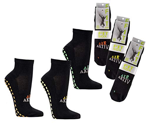 Wowerat 2-6 Paar Sportsocken Sneaker mit ABS Socken Fit Sox Jump Socks Anti Rutsch (4, 43/46) von Wowerat