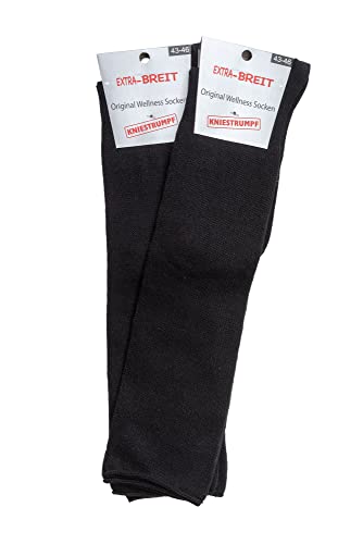 Wowerat 2 Paar Diabetikersocken KNIESTRÜMPE EXTRA-BREIT weit Diabetes Strümpfe (35/38) von Wowerat