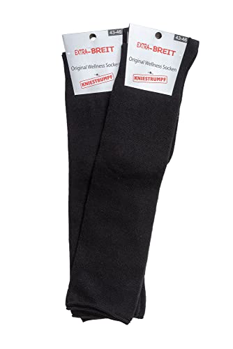 WOWERAT 2 Paar Diabetikersocken KNIESTRÜMPE EXTRA-BREIT weit Diabetes Strümpfe (39/42) von WOWERAT