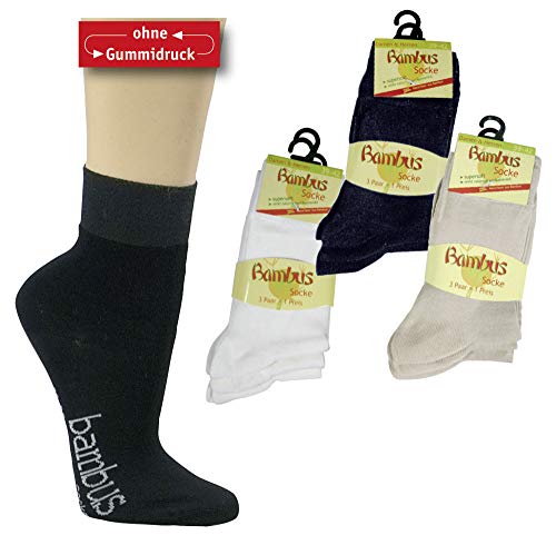 Wowerat 6 Paar Bambus Kurzschaftsocken Kurzstrumpf Quartersocken Damen Herren WO (39/42, schwarz) von Wowerat