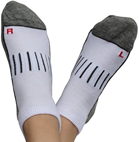 Wowerat 6 Paar Sport Sneaker Socken Damen Herren, Atmungsaktiv Antibakteriell, weiß, Gr. 43-46 von Wowerat