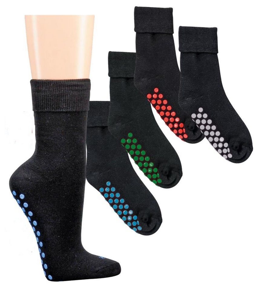 Wowerat ABS-Socken Stoppersocken Bauwolle Damen Herren Kinder Gr. 35-50 (2 Paar) ABS Dots von Wowerat