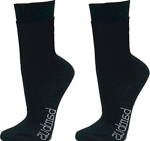 WOWERAT BAMBUS-VISCOSE Wellness-Socken mit Frottee-Polstersohle 3er-BÜNDEL (Gr.43-46, schwarz) von WOWERAT