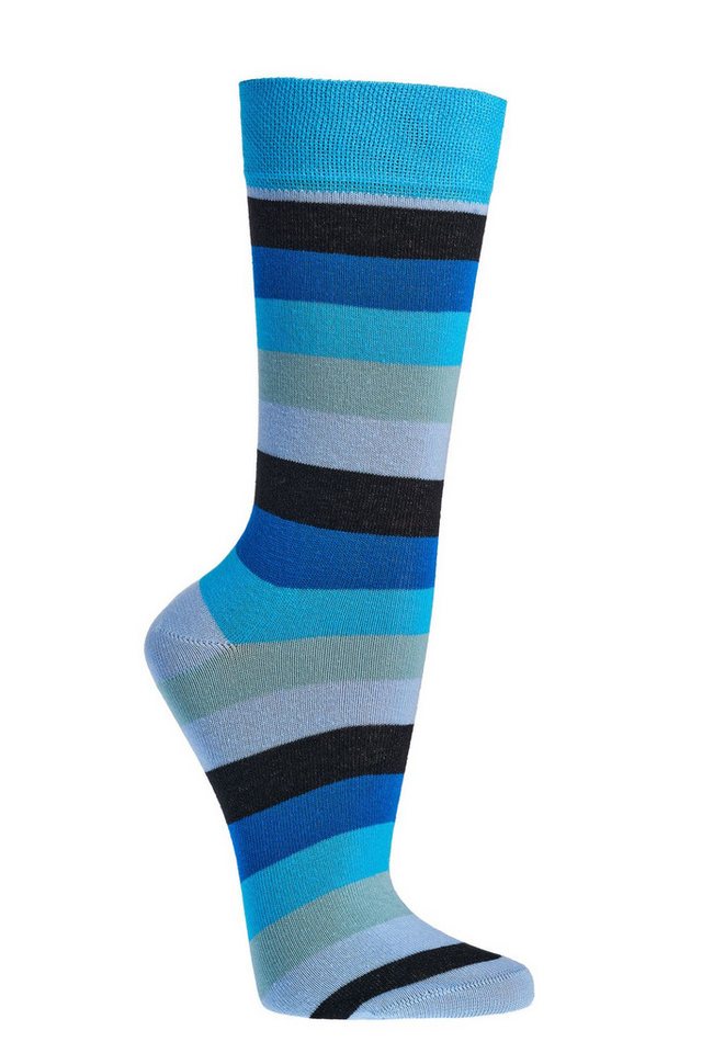 Wowerat Basicsocken 2 Paar Ringel Trend-Socken mit Bio-Baumwolle für Damen & Herren von Wowerat