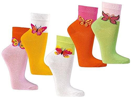 WOWERAT Damen-Computer-Söckchen „Schmetterlinge“, im 2er-Bündel (Gr.35-38, 2264 - Schmetterlinge bunte Socken) von WOWERAT