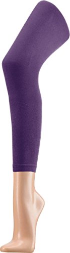 Wowerat Glatte Kinder Leggings aus Baumwolle | Single Jersey Farbe Lila Größe 128/134 von Wowerat